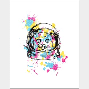 mischievous space kitten Posters and Art